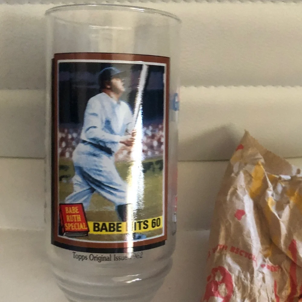 McDonald's Glass with Red, Yellow, Blue Artwork